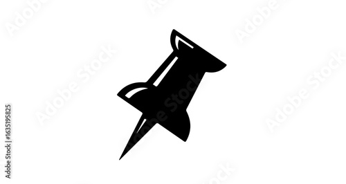 School black pushpin vector graphic for office supplies and stationery design projects and graphic design needs one hundre vector