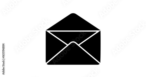 School open envelope icon vector illustration for email marketing and direct mail campaigns message notification design vector