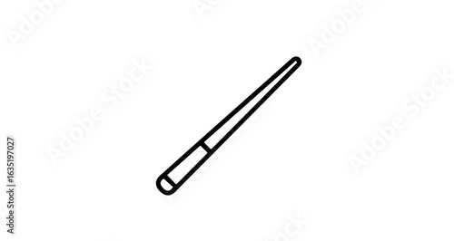 School explore single chopstick illustration for asian cuisine cooking food and dining with kitchen utensil tool set vector