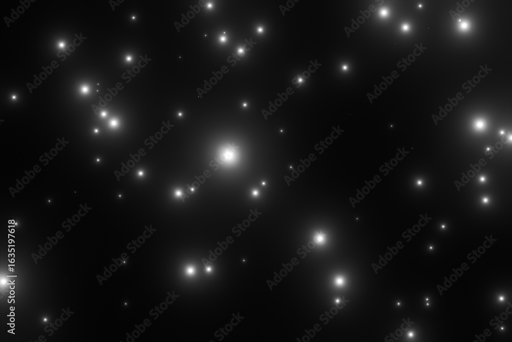 Fototapeta premium 黒背景に輝く白い粒子
