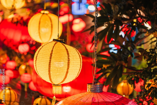 glow of celebration for the lantern festival and chinese mid autumn festival
