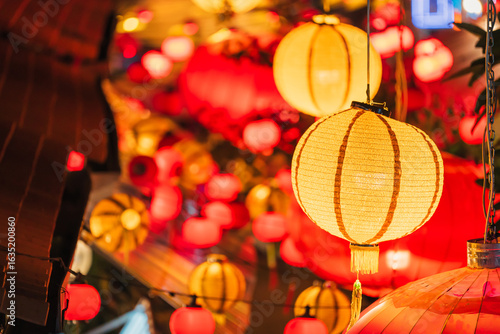 glow of celebration for the lantern festival and chinese mid autumn festival