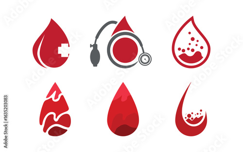 Drop Blood donor medical Vector icon illustration design v.1