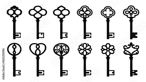 Ornate antique keys collection vintage keys ornate keys