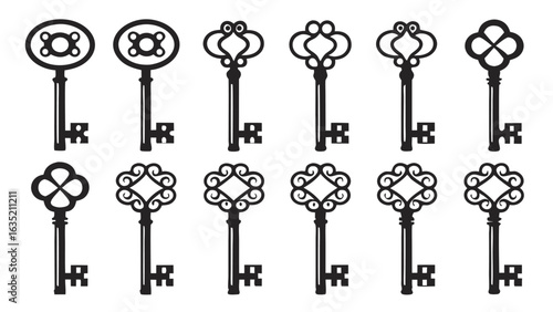 Antique ornate keys collection antique keys vintage keys