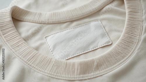 Wallpaper Mural Close-up of a cream-colored sweatshirt with a blank label on the collar Torontodigital.ca