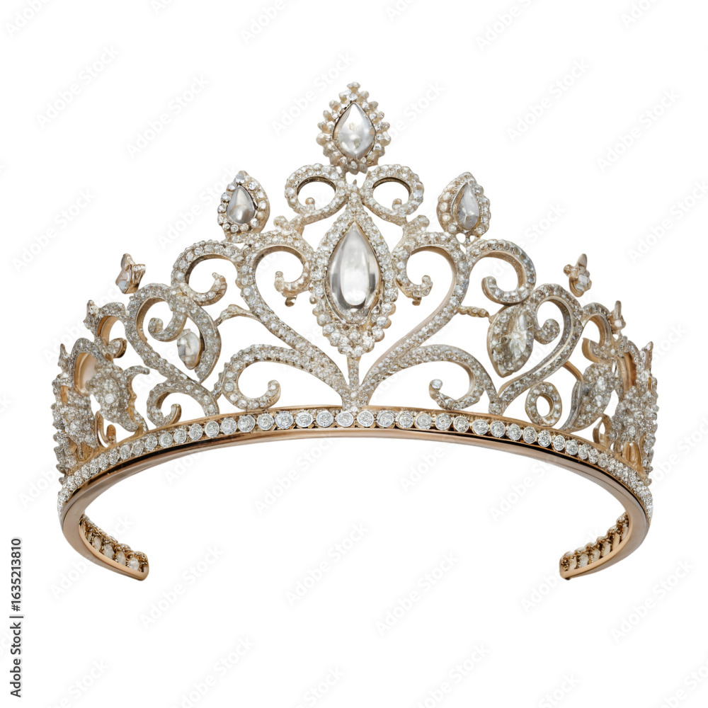 Obraz premium golden crown isolated on white background