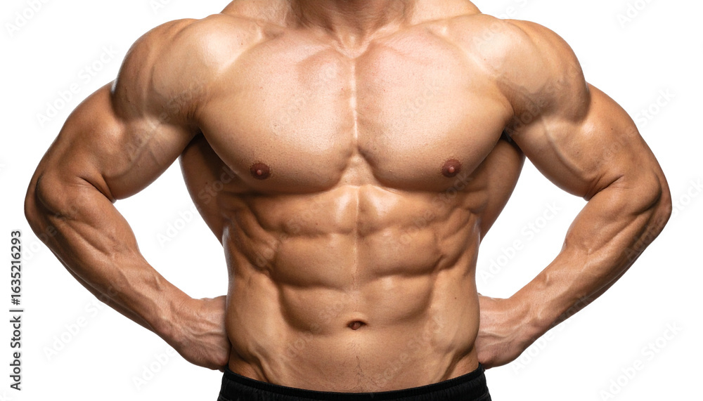 Abs PNG, Muscular Male Torso Isolated, Transparent Background, Fitness and Bodybuilding Concept Abs PNG, Muscular Male Torso Isolated, Transparent Background, Fitness and Bodybuilding Concept