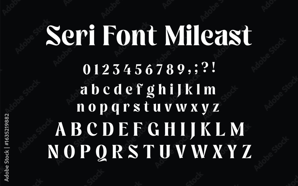 Obraz premium Seri Font Mileast - A Bold and Decorative Serif Font