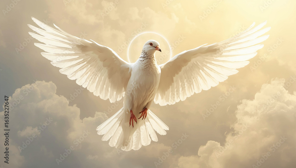 Obraz premium white dove in flight