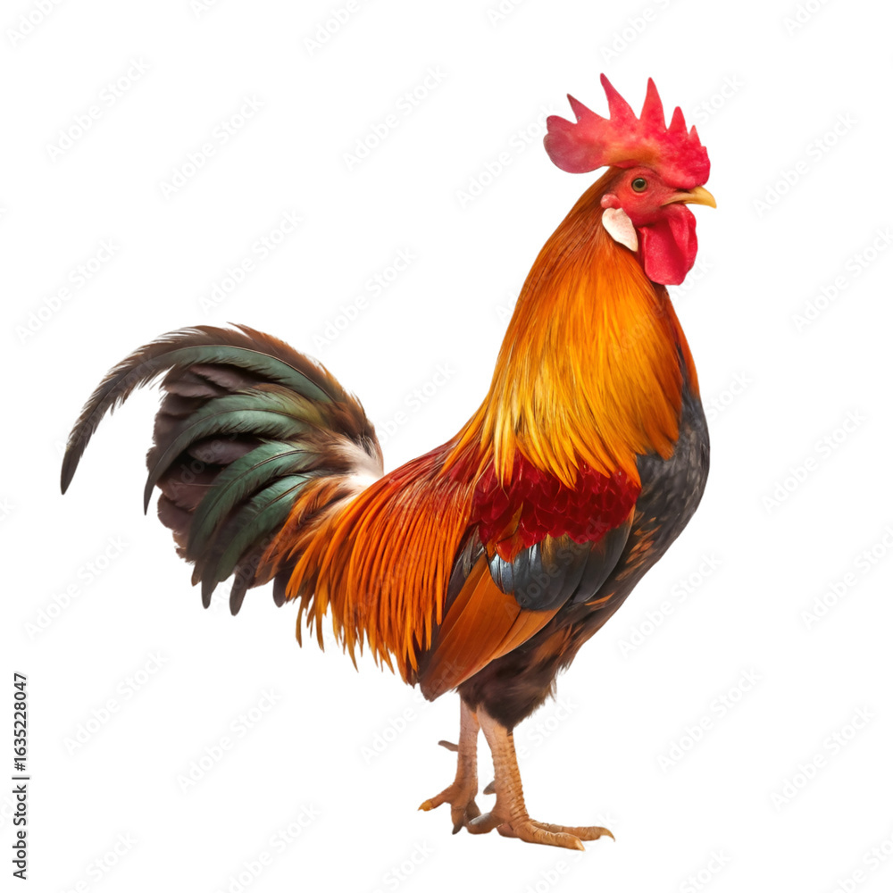 Fototapeta premium rooster isolated on white background