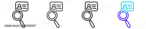 user stories icon set collection in a creative outline style used in project management with multiple thickness variations perfect for professional design projects