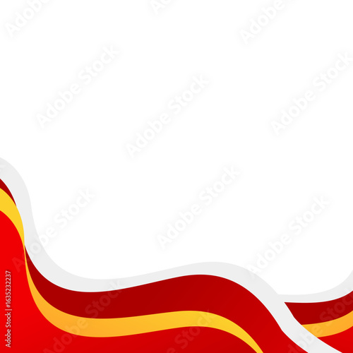 Free Download Modern Wavy Ribbon Style Border Frame Design for Presentation Template - GFXLoad