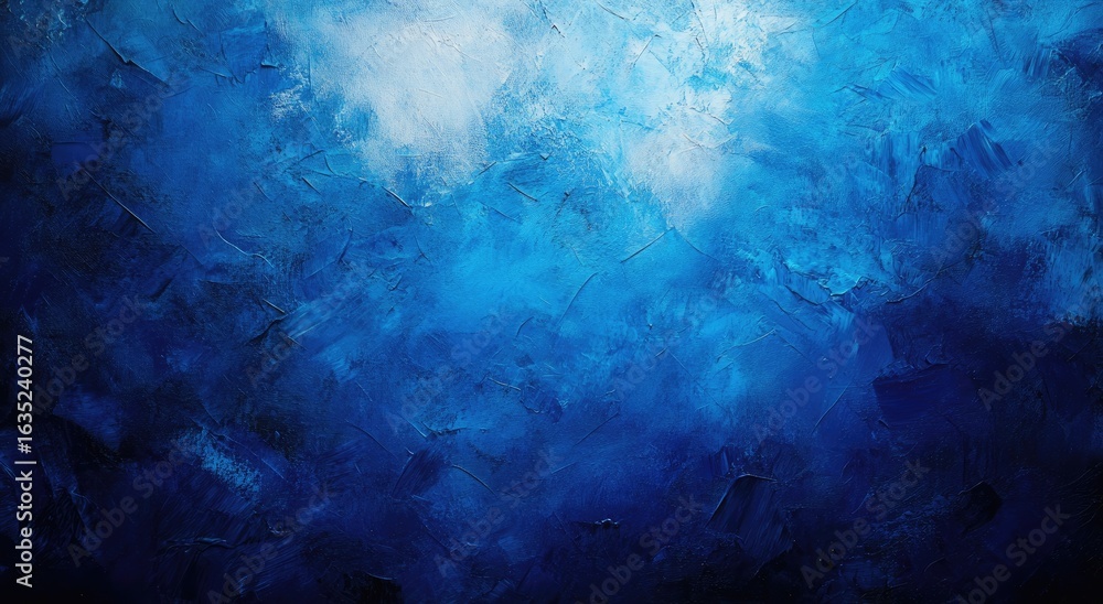 Fototapeta premium Blue Abstract Oil Painting Texture.
