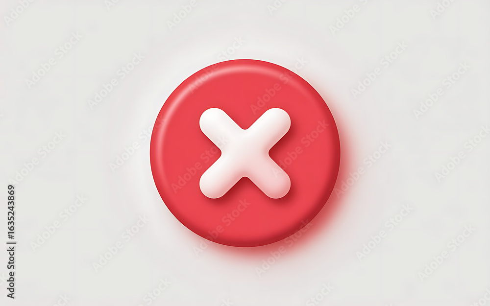 Fototapeta premium Red cross icon isolated on white background