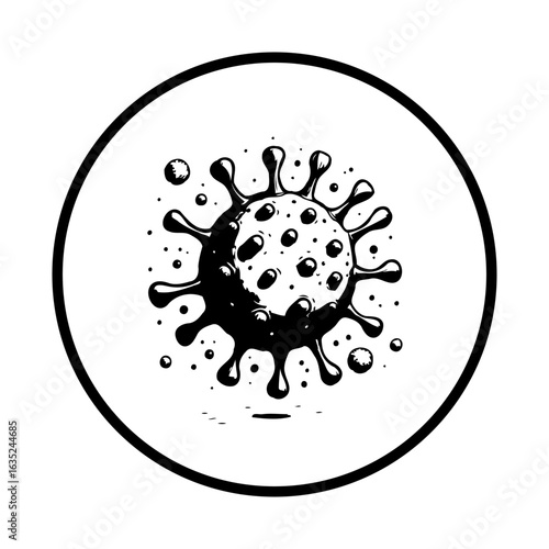 Coronavirus icon graphic design illustration to represent pandemic virus disease concept and spread with covid19 symbol