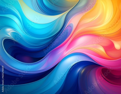 Colorful Swirling Fluid Painting