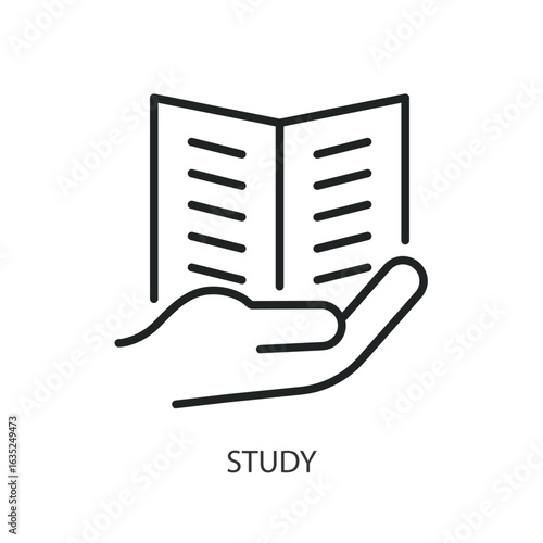 Study thin line vector icons.