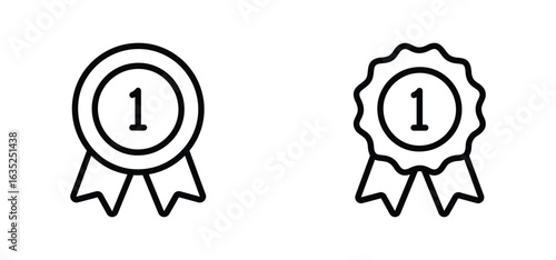 Approved or certification medal icon vector	