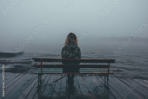 Female sorrowful and isolated