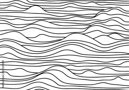 black and white contour landscape background