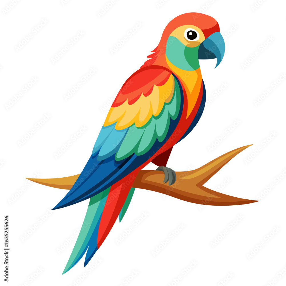 Obraz premium parrot on white background