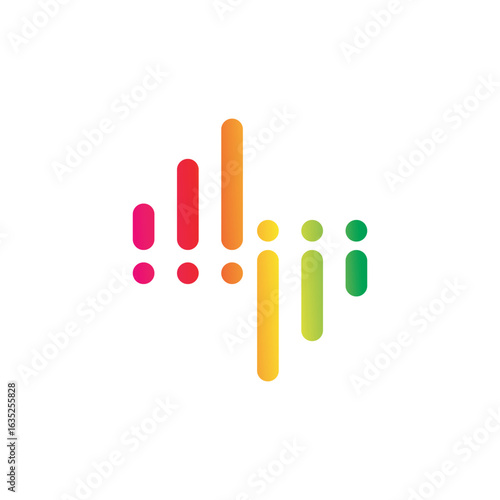Sound waves logo vector illustration