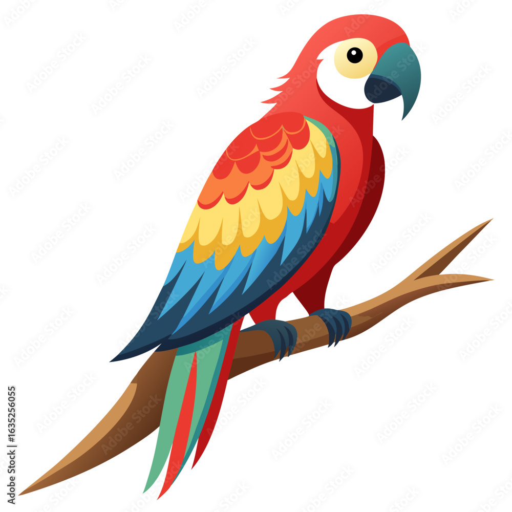 Fototapeta premium parrot on white background