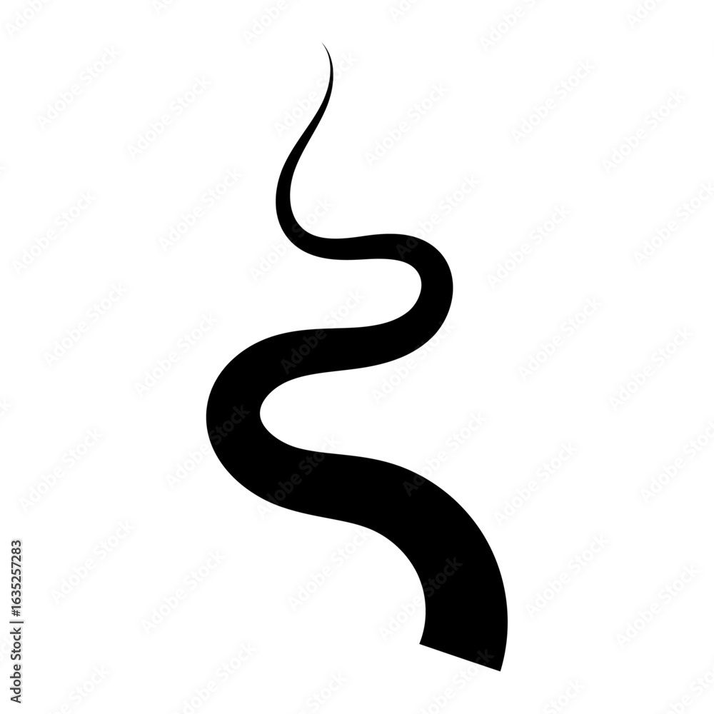Obraz premium Black winding road illustration vector graphic design element isolated on white background image path curve. A winding black path on a transparent background