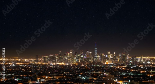 Wallpaper Mural City skyline illuminated under a clear night sky

 Torontodigital.ca