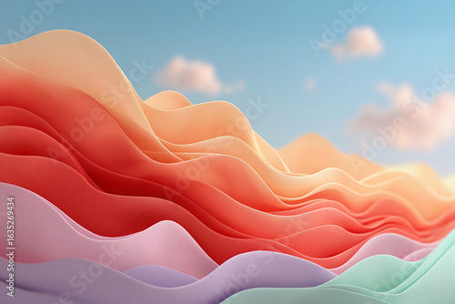 Abstract Mountain and Sky Wallpaper 