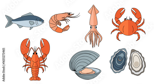 Seafood and Shellfish Icons