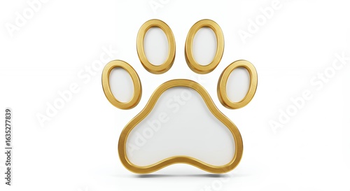 Gold paw print icon