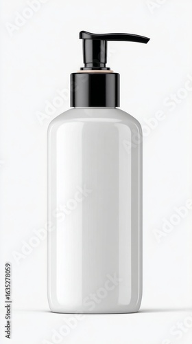 Minimalist White Plastic Bottle