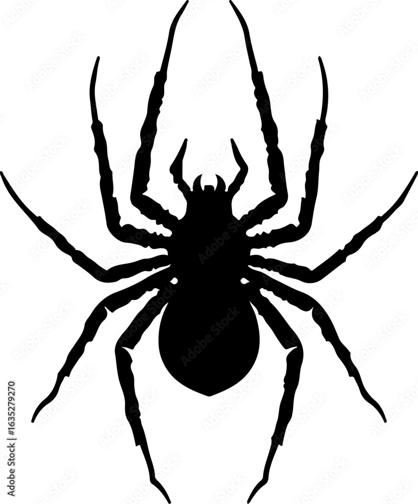 Obraz premium spider on a white background, spider, insect, animal, isolated, white, nature, arachnid, black, bug, vector, halloween, macro, illustration, symbol, scary, tarantula, brown, arachnophobia, white backg