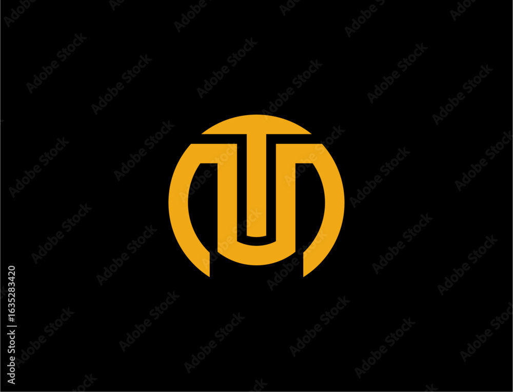 Obraz premium Orange monogram logo design