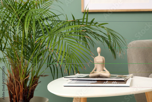 Serene meditation statue on...