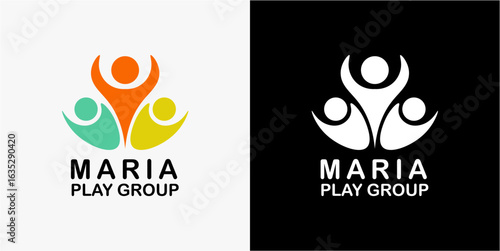 Play Group Simple Logo Vector