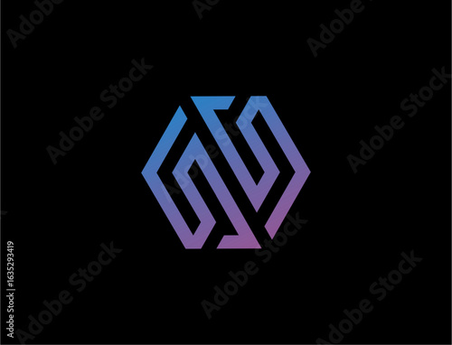 Abstract geometric gradient design