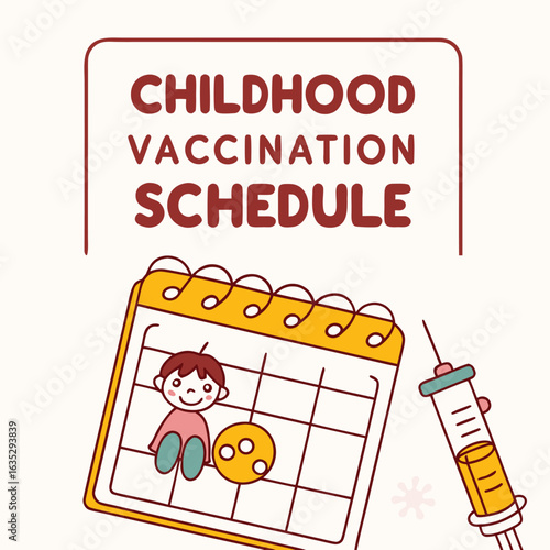 Childhood vaccination schedule chart for parents genereed by ai