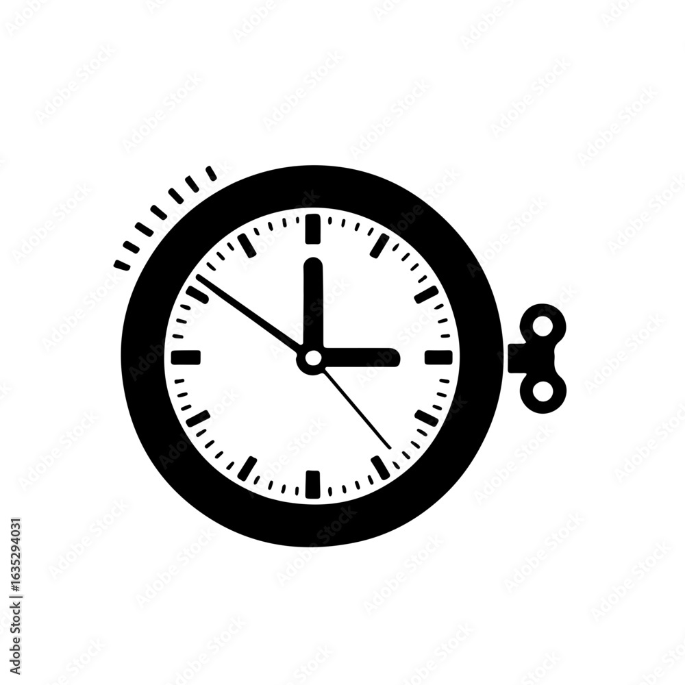 Ticking Clock Icon. Deadline and Pressure Symbol.
A powerful and minimalist vector icon representing the pressure of time, deadlines, or stress Ticking Clock Icon. Deadline and Pressure Symbol.
A powerful and minimalist vector icon representing the pressure of time, deadlines, or stress