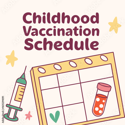 Childhood vaccination schedule chart for parents genereed by ai