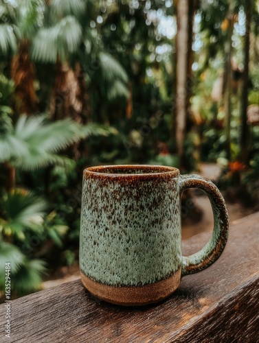 Wallpaper Mural Ceramic Mug Still Life in Garden Torontodigital.ca