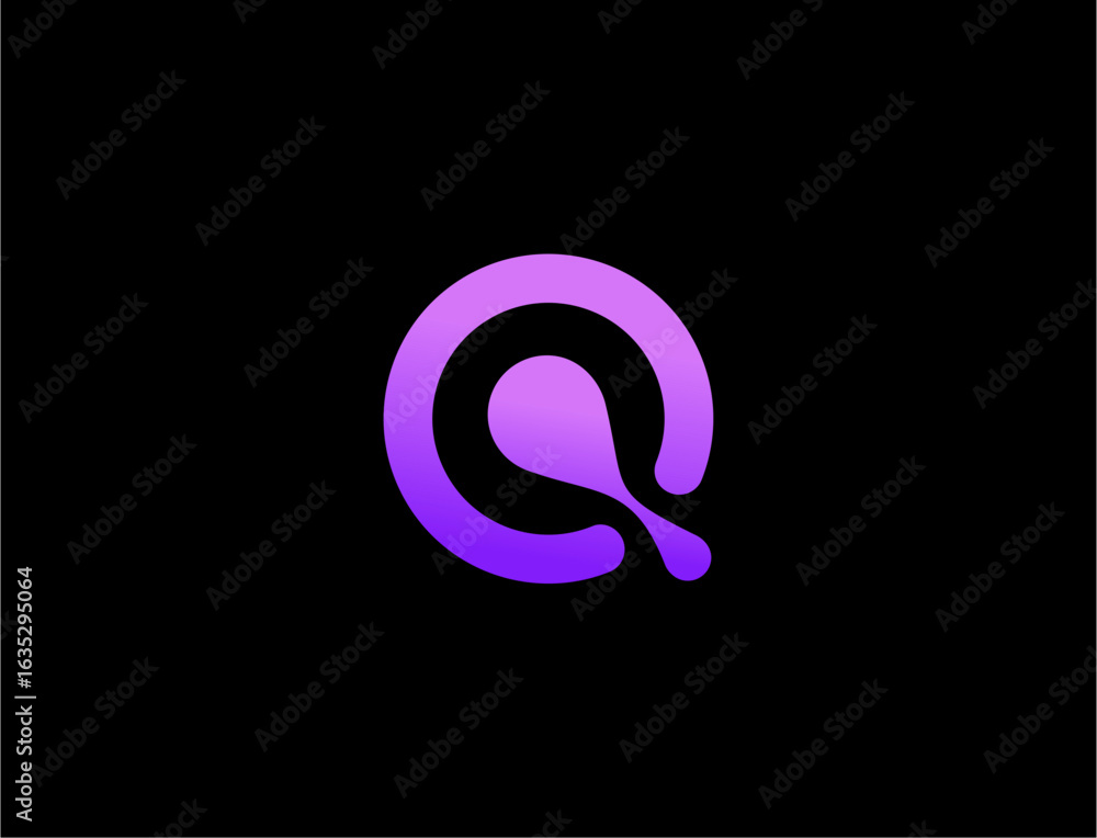 Fototapeta premium Abstract letter q logo design