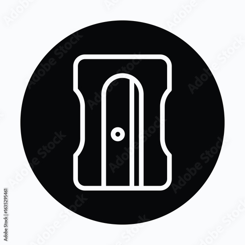Sharpener Vector Icon, Isolated Vector Circular Style Icon