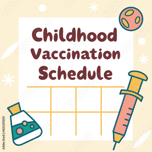 Childhood vaccination schedule chart for parents genereed by ai