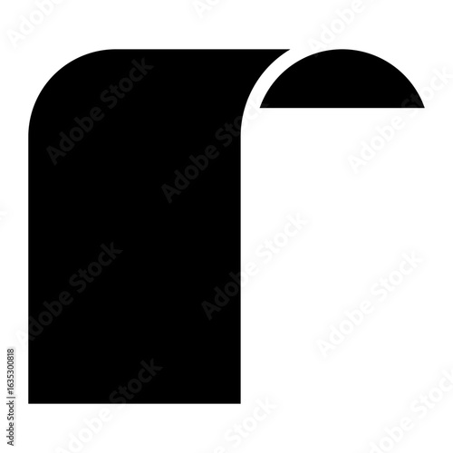 Ribbon glyph icon