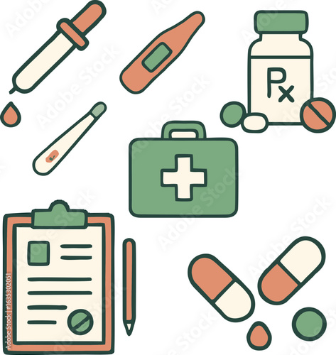 set of medical icons