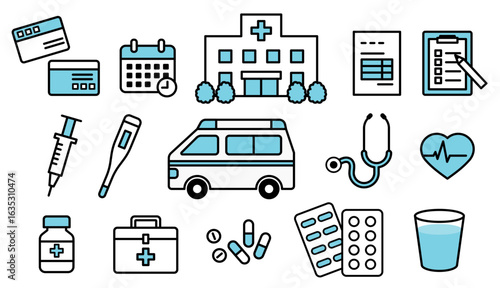 病院・医者の医療系医療素材セット
