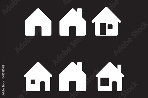 Black home house sign icon vector design